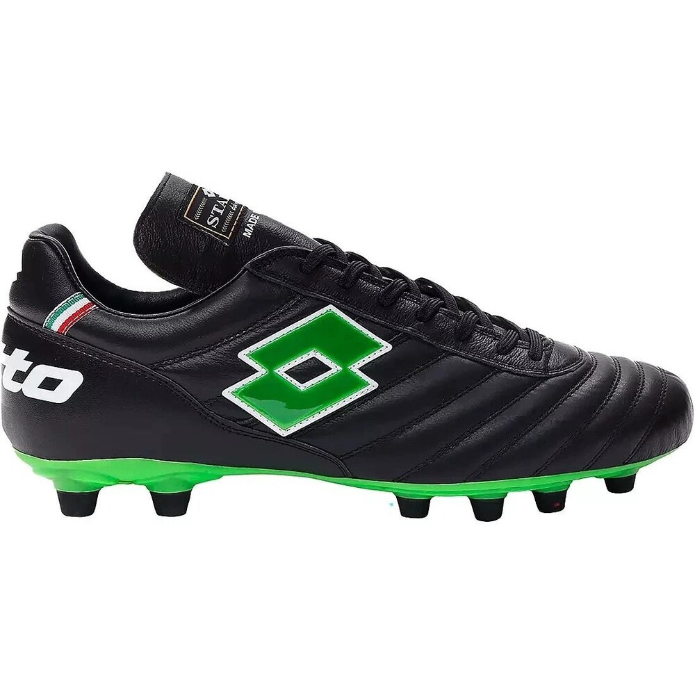 Lotto Stadio OG II FG Soccer Cleats Black/Green Unisex Men's size 9